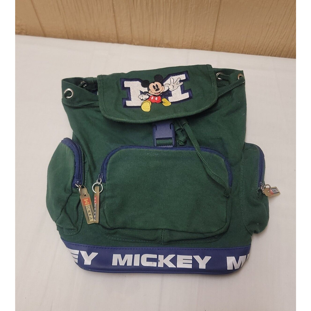 Mickey Mouse Backpack Drawstring Multi-Pockets 12… - image 1